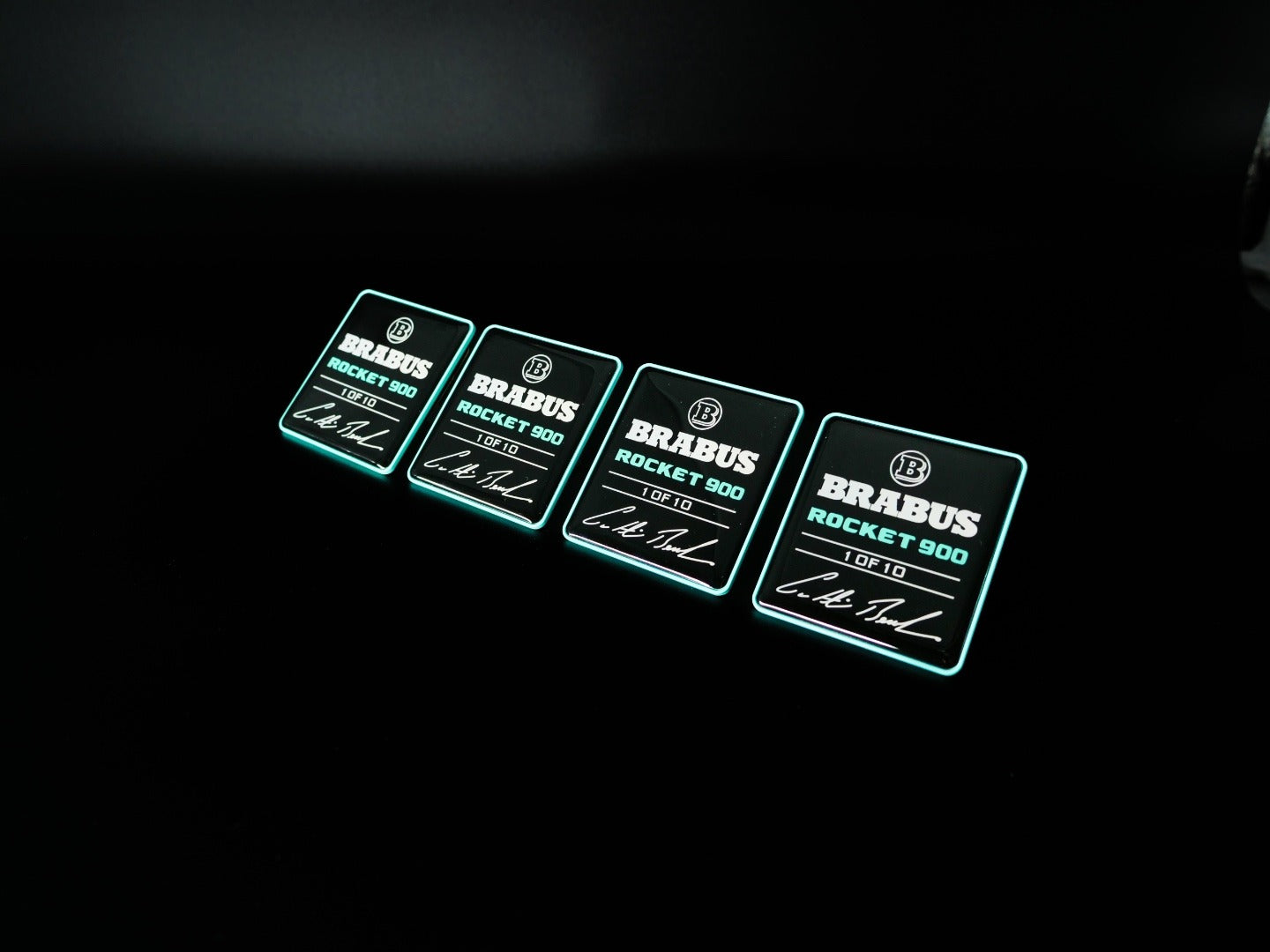 Metal Brabus Rocket G900 Tiffany blue seats emblem set for Mercedes-Benz W463A