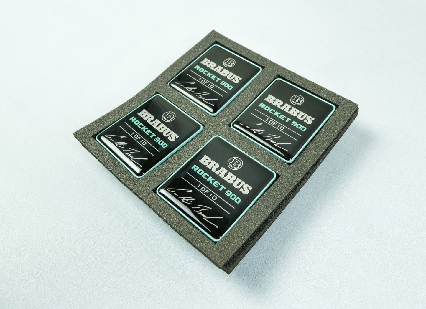 Metal Brabus Rocket G900 Tiffany blue seats emblem set for Mercedes-Benz W463A