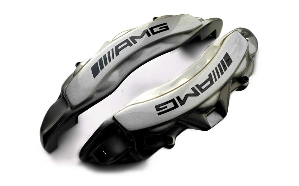 AMG Grey Disc Caliper Covers 4 pcs Set for Mercedes-Benz G-Wagon W463 from Tuning Shop, made of fiberglass reinforced plastic.