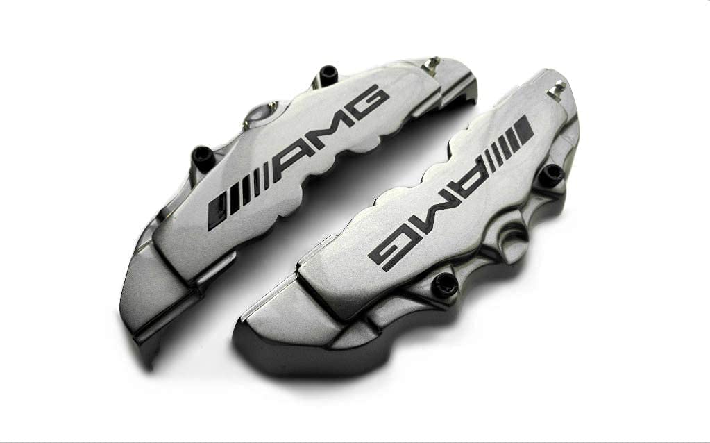 AMG Grey Disc Caliper Covers 4 pcs Set for Mercedes-Benz G-Wagon W463 from Tuning Shop, made of fiberglass reinforced plastic.