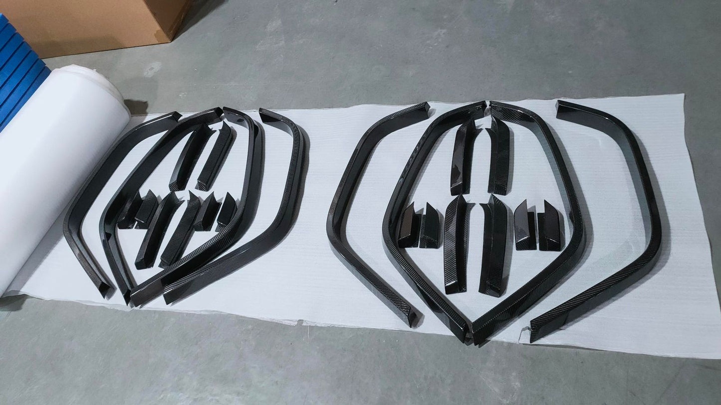 Brabus Widestar Carbon fiber wide extensions 4x4 Squared for fender flares set for W463A G Wagon 2018+