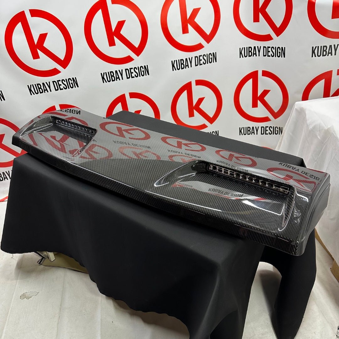 Carbon fiber front roof spoiler with LEDs W463A 4x4 style for Mercedes-Benz W463 4x4