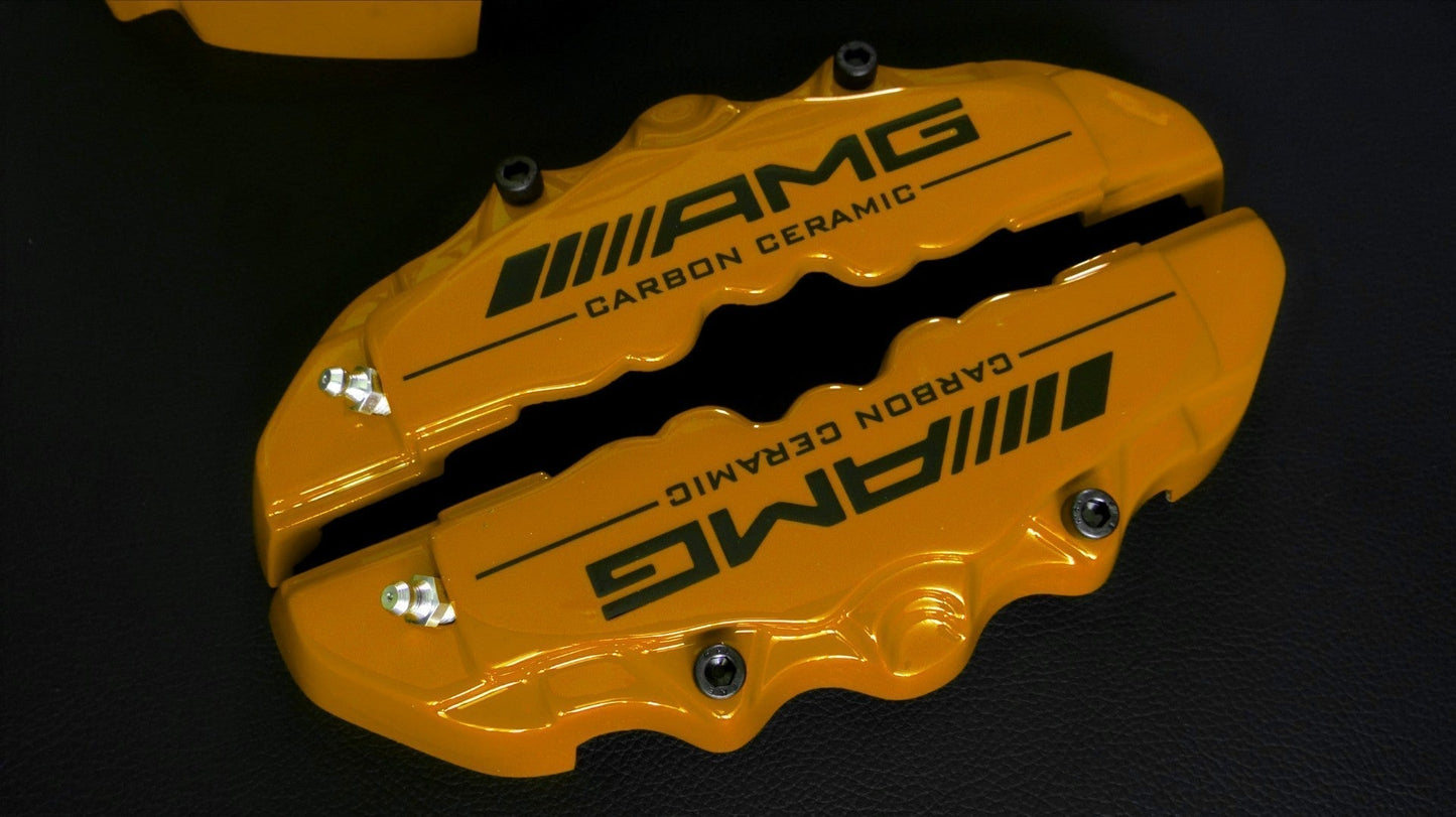 Gold disc AMG Caliper Covers Carbon Ceramic Sign 4 pcs Set for Mercedes-Benz G-Wagon W463