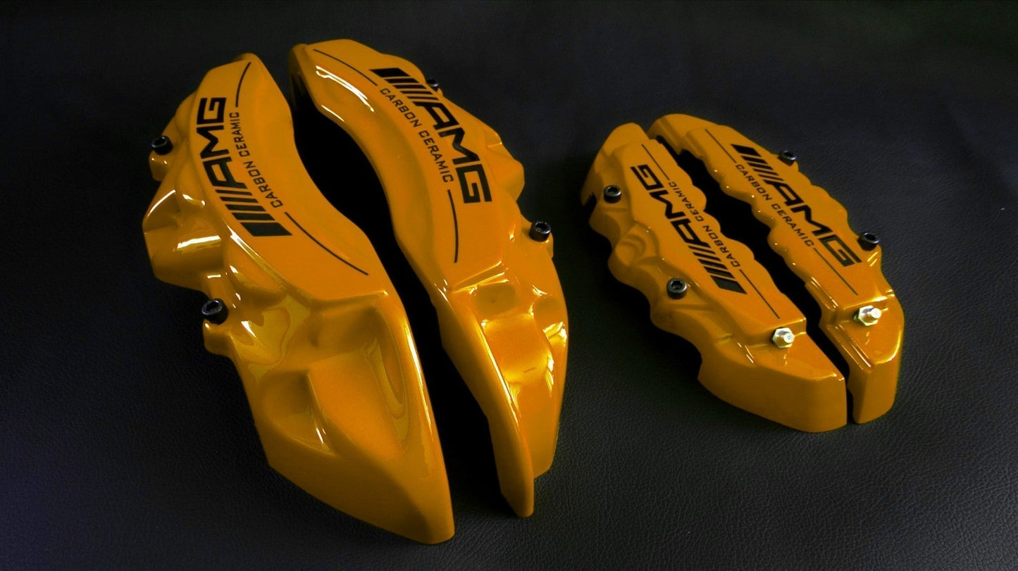 Gold disc AMG Caliper Covers Carbon Ceramic Sign 4 pcs Set for Mercedes-Benz G-Wagon W463