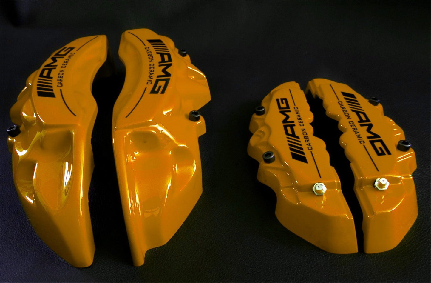 Gold disc AMG Caliper Covers Carbon Ceramic Sign 4 pcs Set for Mercedes-Benz G-Wagon W463