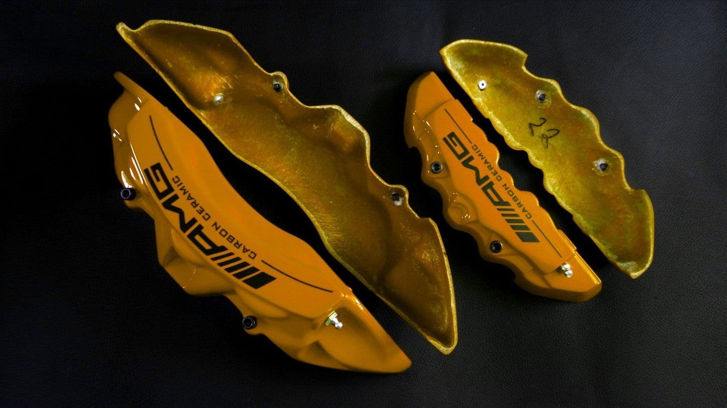 Gold disc AMG Caliper Covers Carbon Ceramic Sign 4 pcs Set for Mercedes-Benz G-Wagon W463
