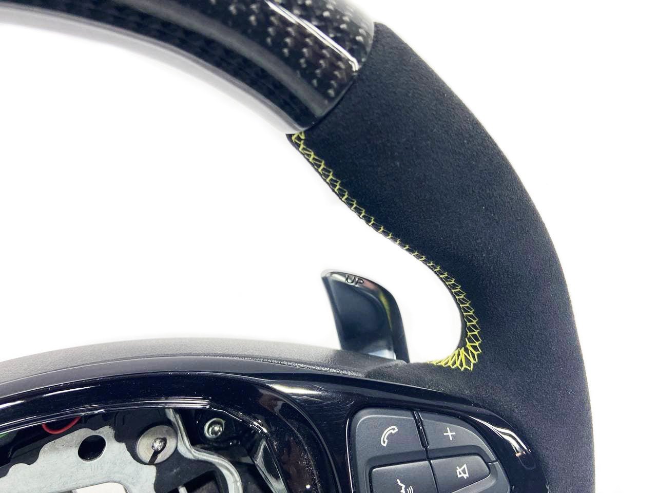 Mercedes-Benz Carbon Alcantara Steering Wheel AMG Style W222 W205 GLS GLE CLS