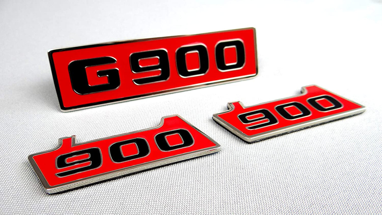 Mercedes-Benz G900 G-Wagon G-Class W463 Brabus Style Red Body Emblem Sticker Badge Letters Logo Set 3 pcs Steel G63 G55 G500