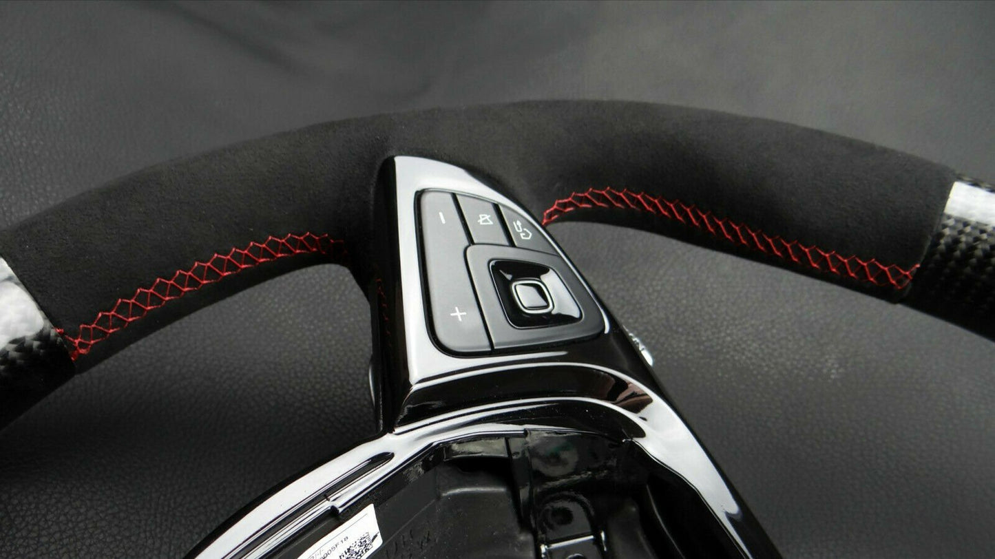 Mercedes-Benz Steering Wheel Carbon Leather W222 W213 W205 GT AMG C S Class