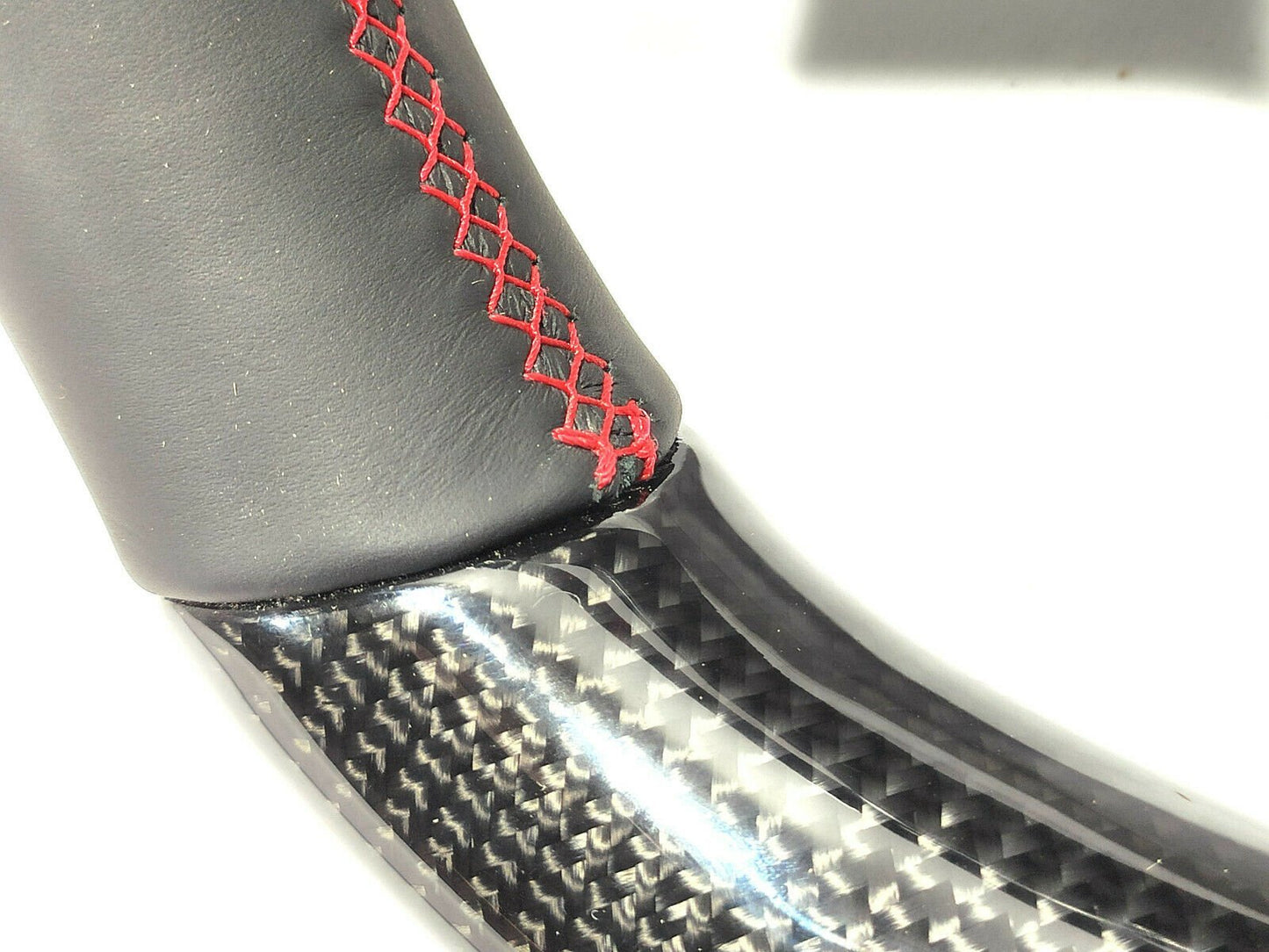 Mercedes-Benz W222 W463A G63 S-Class Steering Wheel Leather Carbon Red Stripe