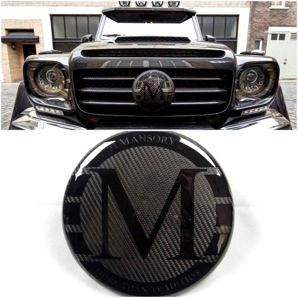 Mercedes-Benz W463 G-Class G-Wagon G63 G55 G500 front grille carbon fiber Mansory style badge emblem logo GREY