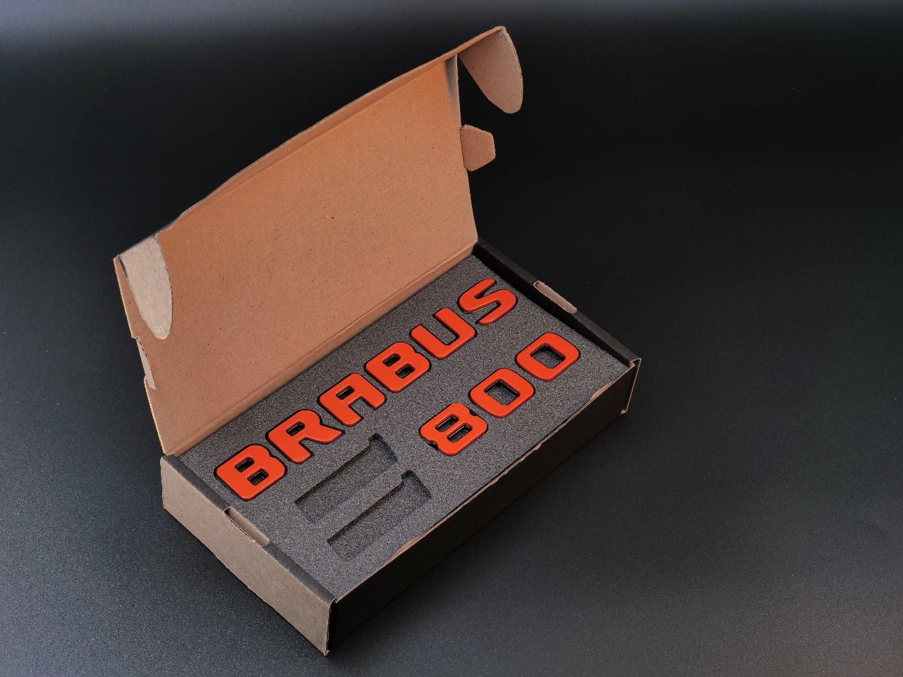 Metallic Black + Orange Brabus 800 emblems badges set for Mercedes-Benz G-Class W463 W463A W464