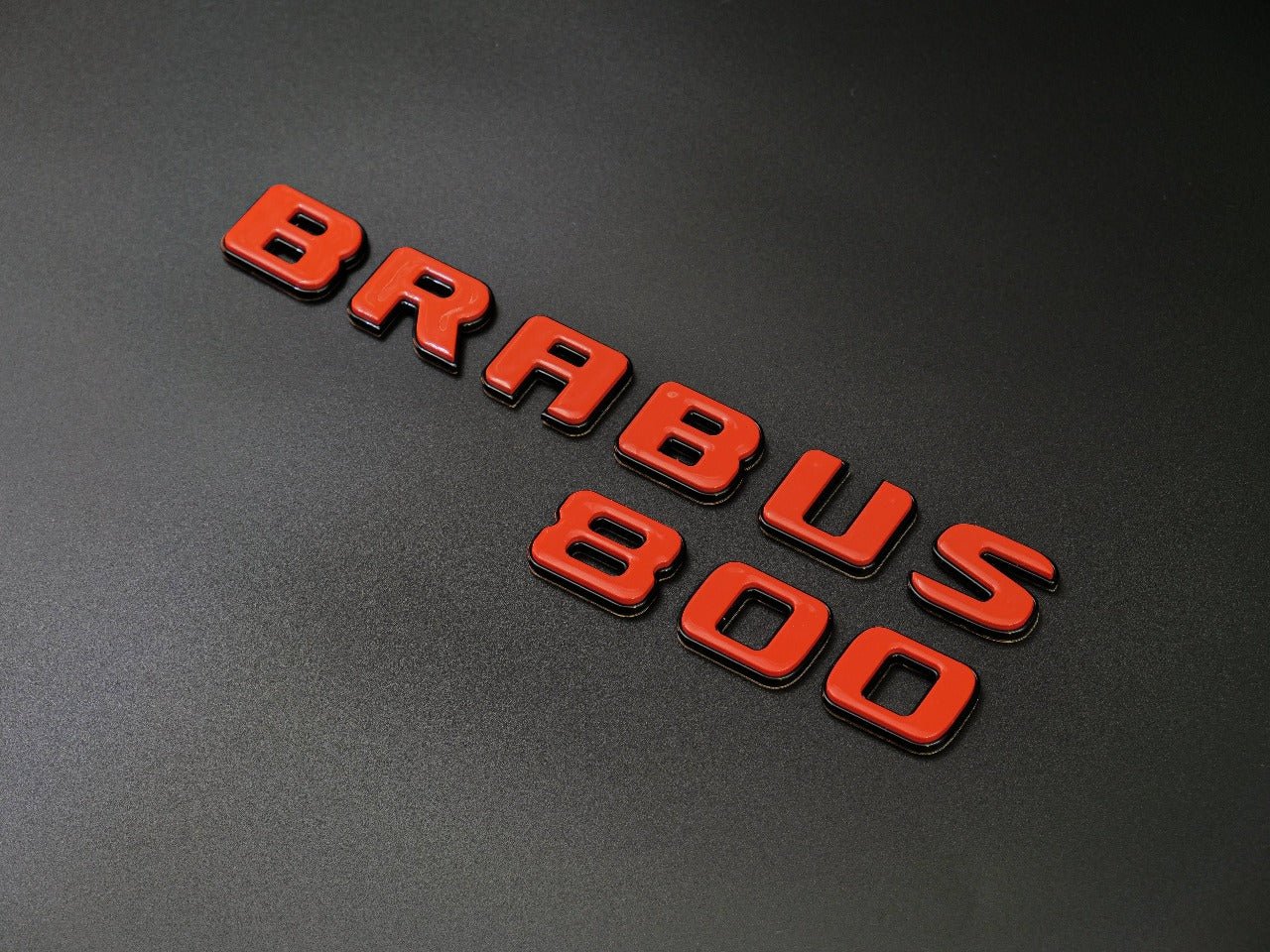 Metallic Black + Orange Brabus 800 emblems badges set for Mercedes-Benz G-Class W463 W463A W464