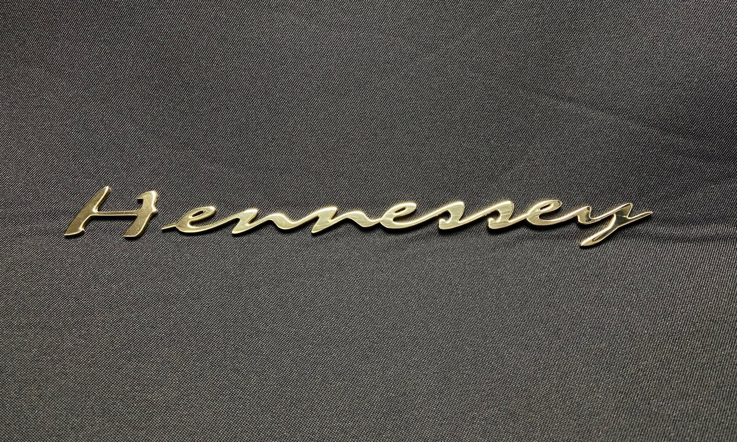 Metal Hennessey badge golden gloss emblem refurbished for car trunk