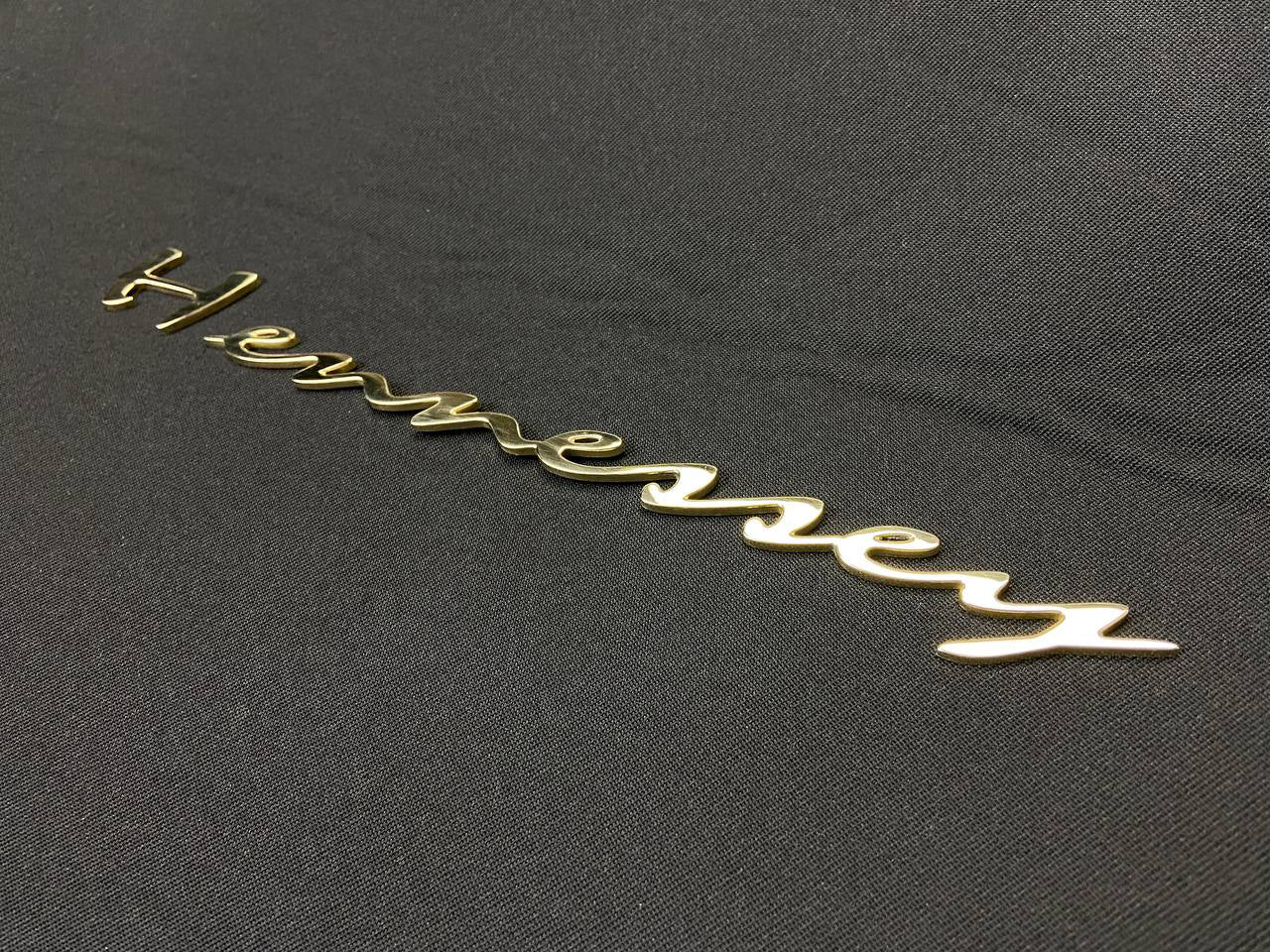 Metal Hennessey badge golden gloss emblem refurbished for car trunk
