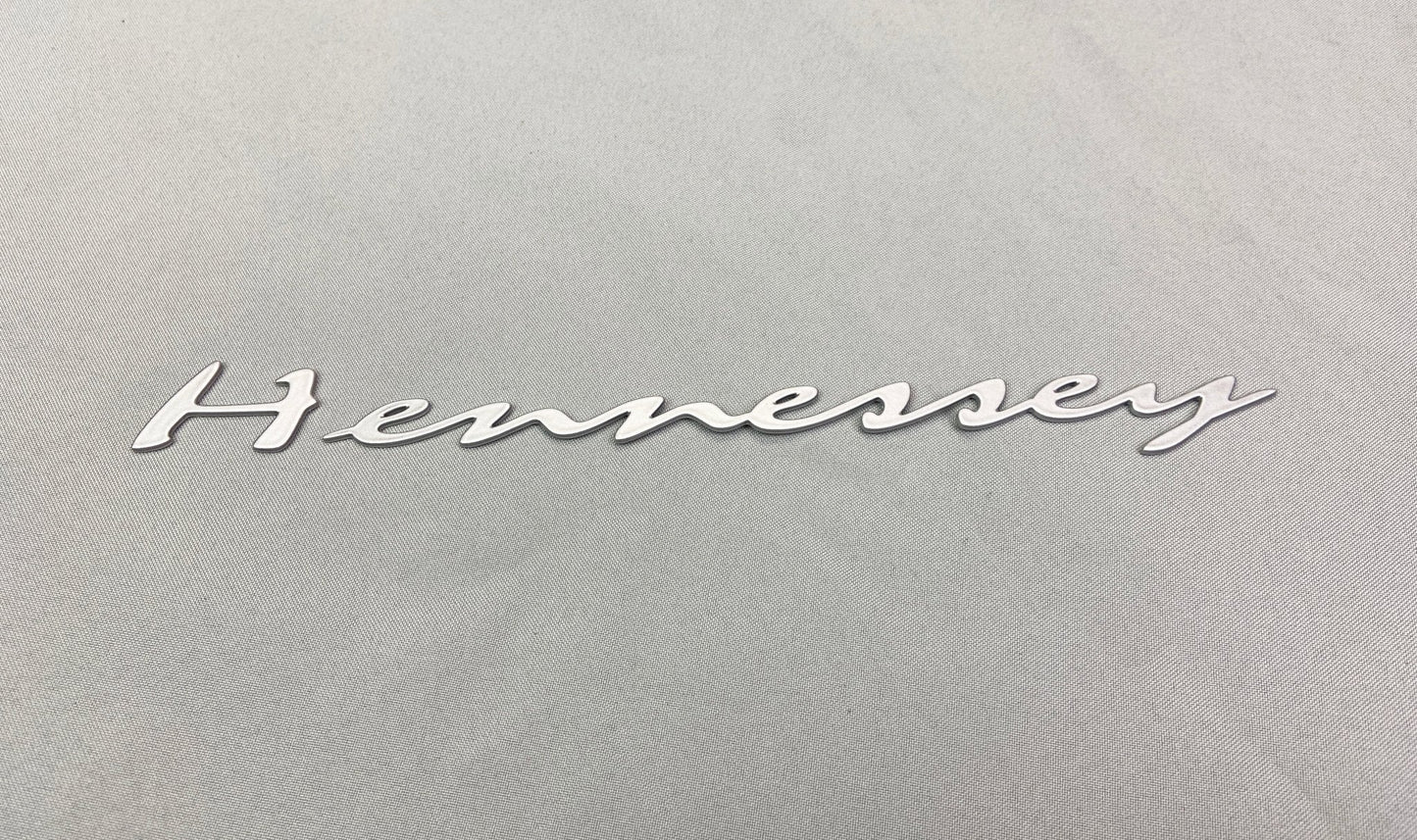 Metal Hennessey badge silver gloss emblem refurbished for car trunk