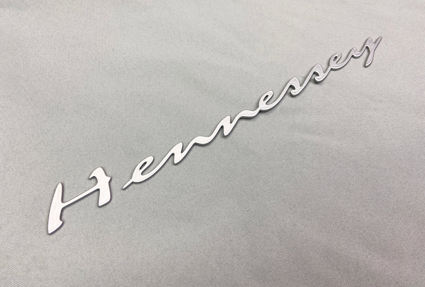 Metal Hennessey badge silver gloss emblem refurbished for car trunk