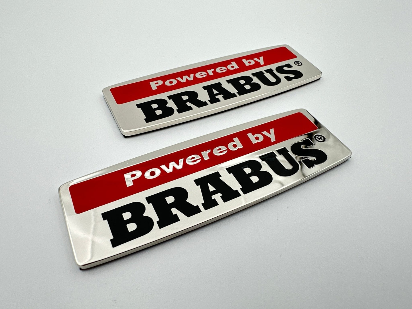 Powered by Brabus style fender emblems logo for Mercedes-Benz W463 W463A W464 G-Class 2pcs set