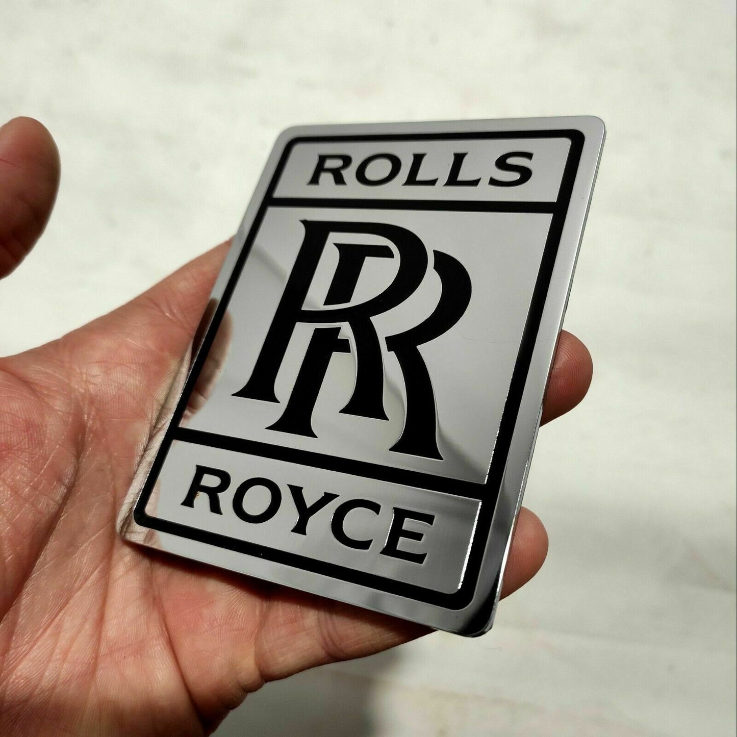 Rolls Royce Ghost Phantom Emblem Badge Chrome Gloss Metal Hood Trunk Big Sign