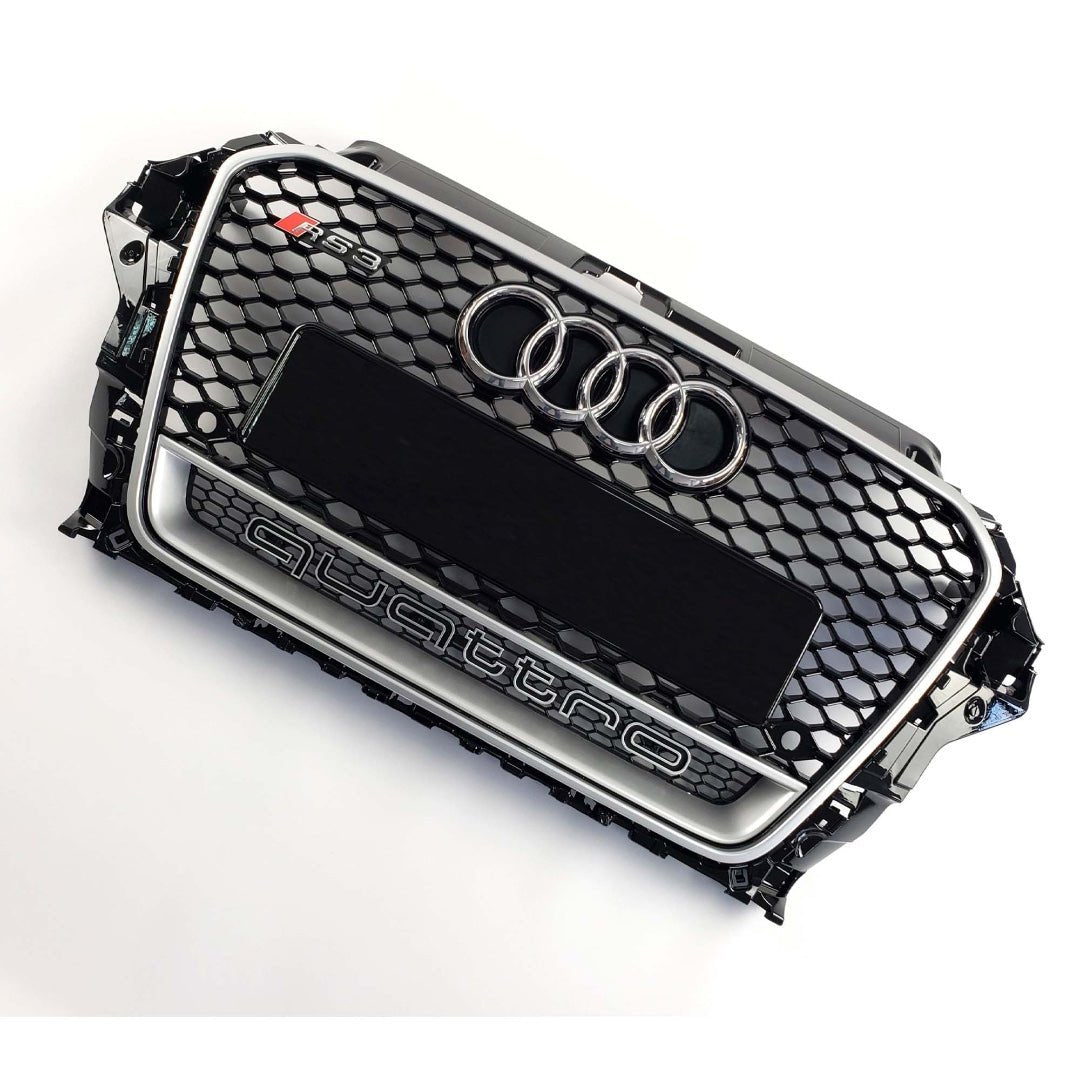 RS3 chrome black quattro front bumper radiator grille for Audi A3 2012-2015