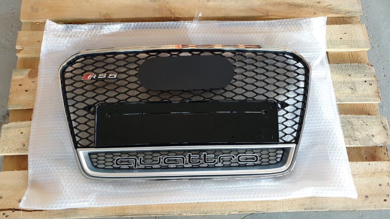 RS5 chrome quattro front bumper radiator grille for Audi A5 S5 8T 2012-2015