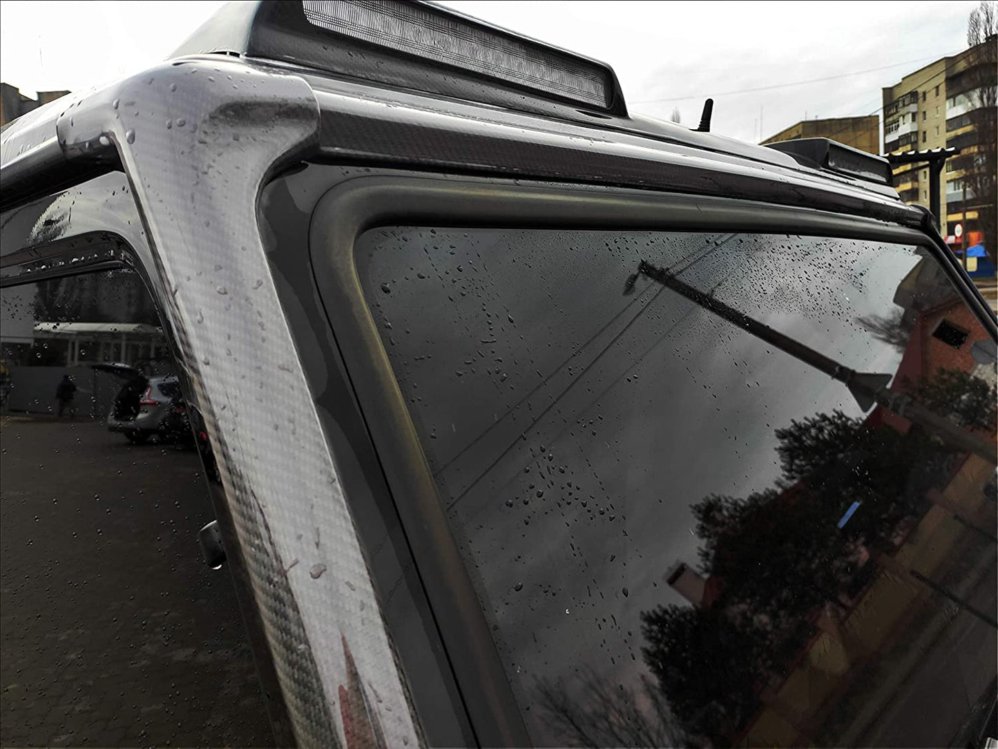 3 pcs Front window A-Pillar carbon cover trim frame for Mercedes W463 G Wagon.