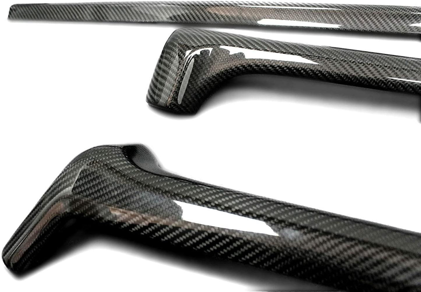 3 pcs Front window A-Pillar carbon cover trim frame for Mercedes W463 G Wagon.