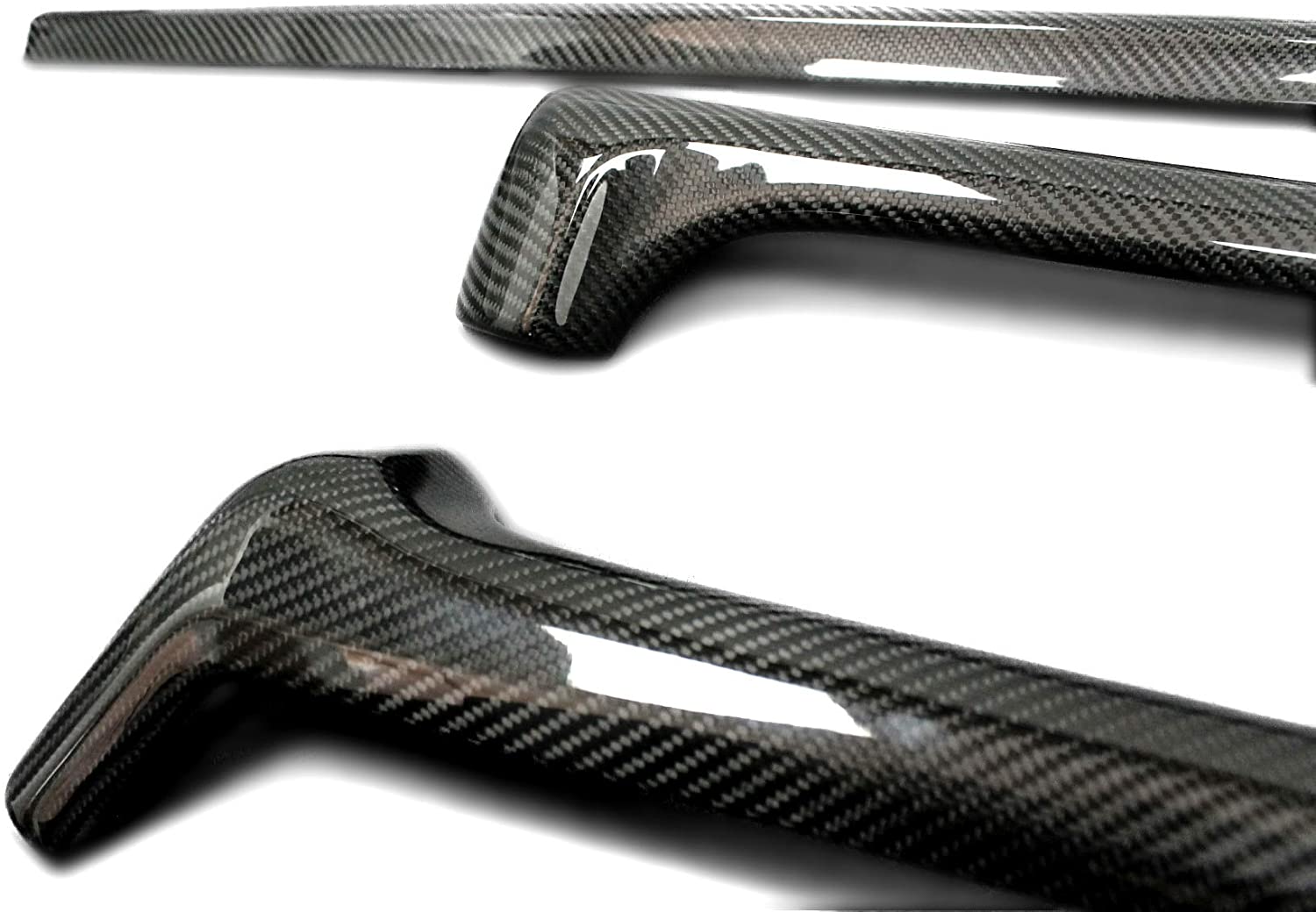 3 pcs Front window A-Pillar carbon cover trim frame for Mercedes W463 G Wagon.