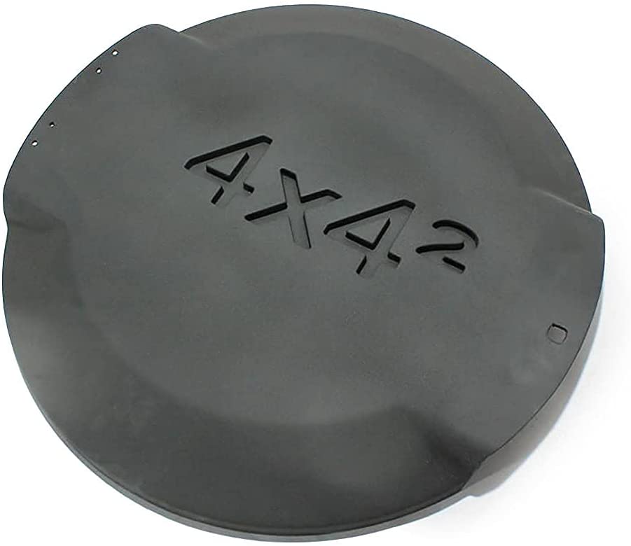 4x4 Squared Fiberglass Rear Cover Spare Wheel Set for Mercedes-Benz G-Class W463 from Tuning Shop, made of high-quality fiberglass and metal.