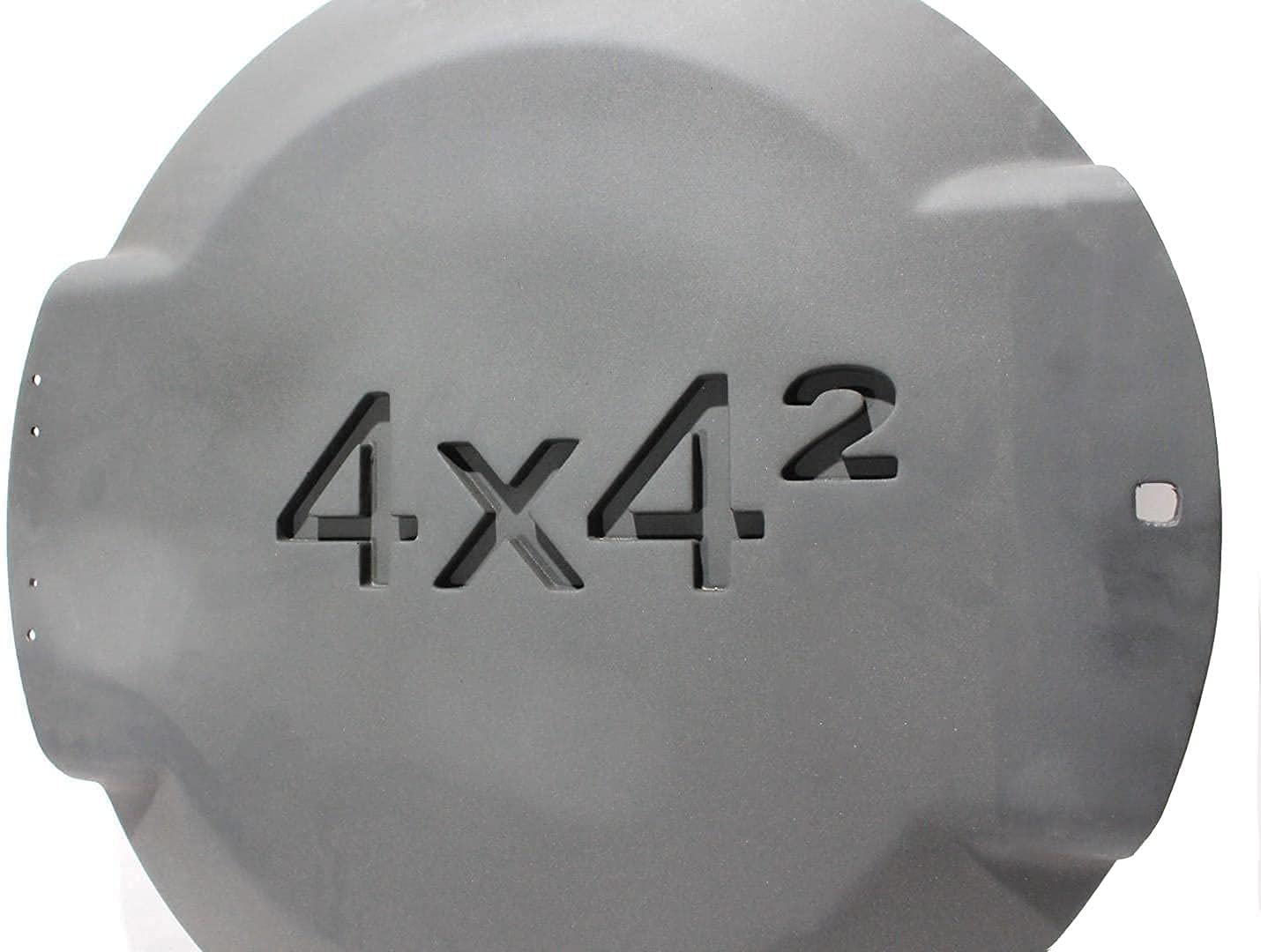 4x4 Squared Fiberglass Rear Cover Spare Wheel Set for Mercedes-Benz G-Class W463 from Tuning Shop, made of high-quality fiberglass and metal.