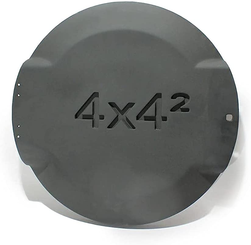 4x4 Squared Fiberglass Rear Cover Spare Wheel Set for Mercedes-Benz G-Class W463 from Tuning Shop, made of high-quality fiberglass and metal.