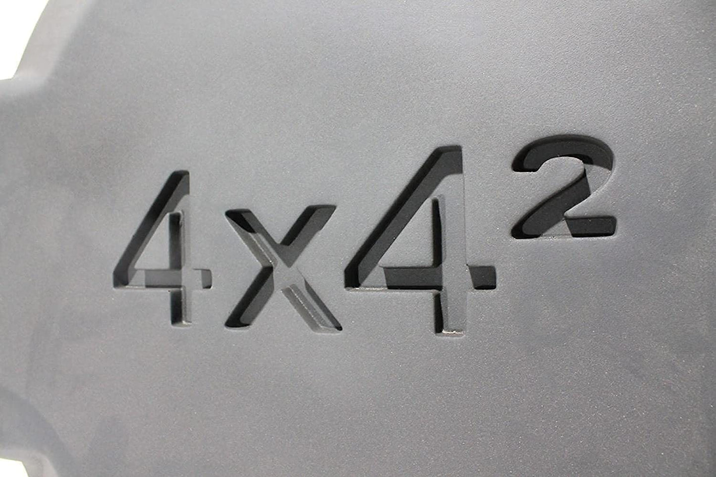 4x4 Squared Fiberglass Rear Cover Spare Wheel Set for Mercedes-Benz G-Class W463 from Tuning Shop, made of high-quality fiberglass and metal.