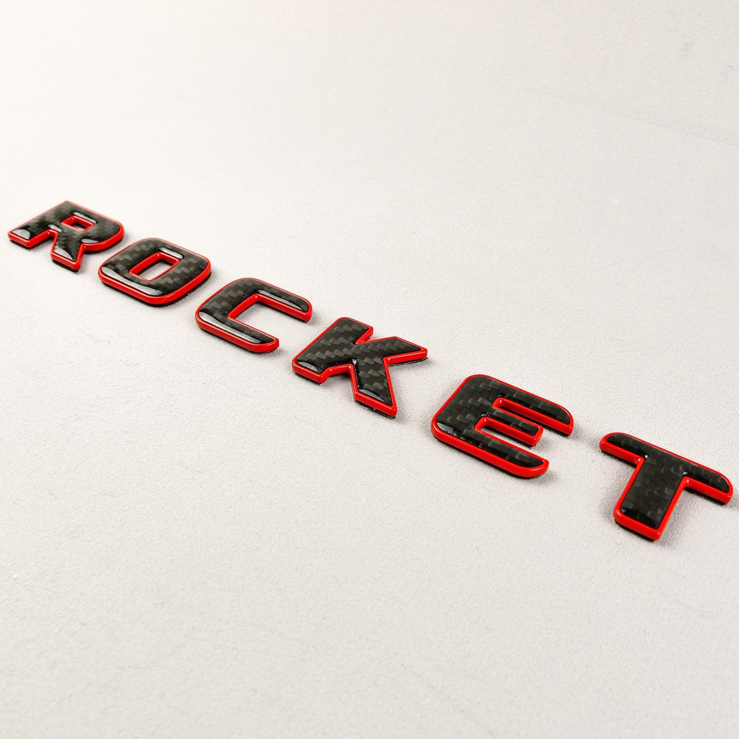 Carbon Brabus ROCKET RED + BLACK emblem badge for Mercedes-Benz G-Class W463A W464