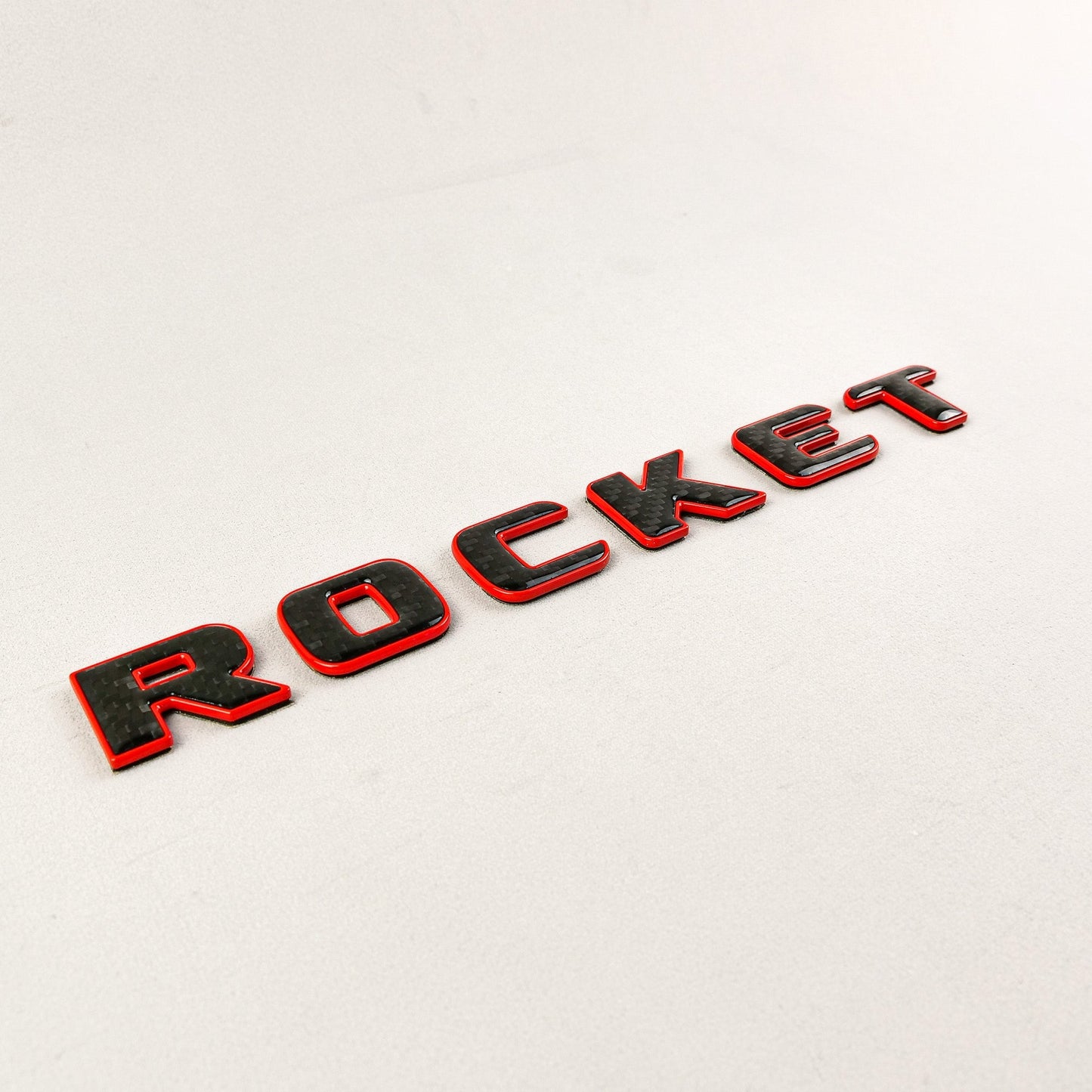 Carbon Brabus ROCKET RED + BLACK emblem badge for Mercedes-Benz G-Class W463A W464