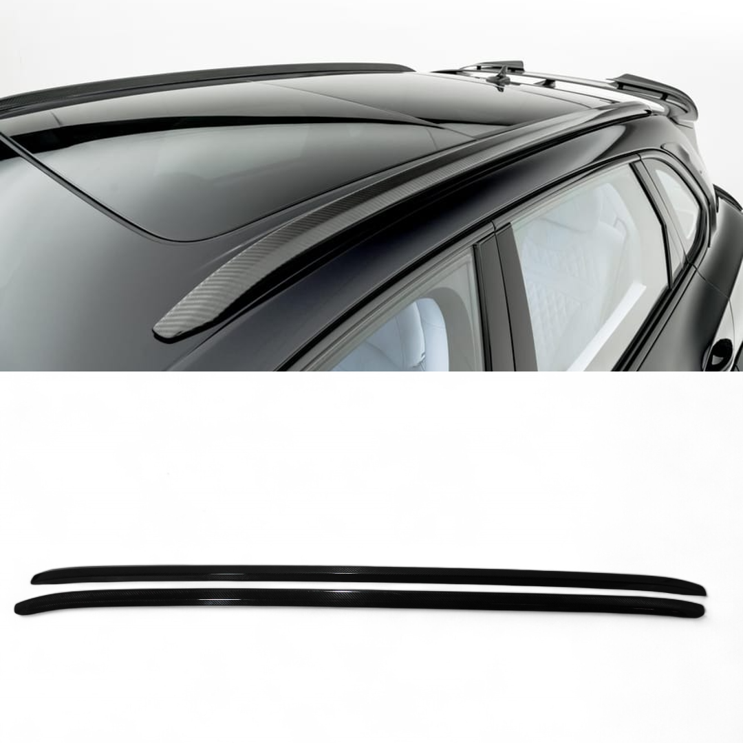 Carbon handrail (top trim) roof rails for Bentley Bentayga 2015-2018 from Tuning Shop, featuring genuine carbon fiber with a grey gloss UV-resistant finish.