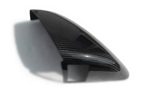 Carbon mirror covers 2-piece set for Bentley Bentayga 2015-2018, genuine carbon fiber with high-gloss finish.