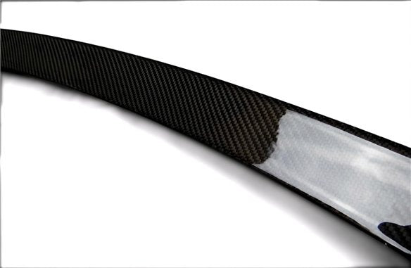 Carbon rear trunk spoiler for Porsche 911 Carrera GT from Tuning Shop, made of genuine carbon fiber with a high-gloss UV protective varnish.