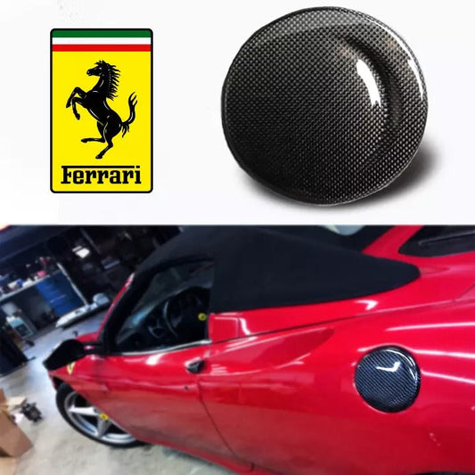 Fuel cap carbon cover for Ferrari 360 F430, made from genuine carbon fiber with a perfect fit and surface.