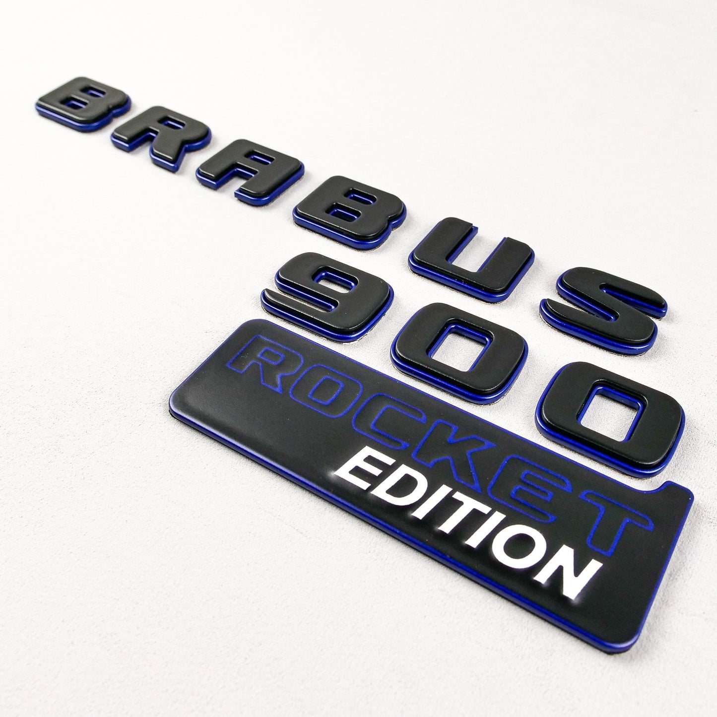 Metal Brabus 900 ROCKET edition blue emblems badges set for Mercedes-Benz G-Class W463A