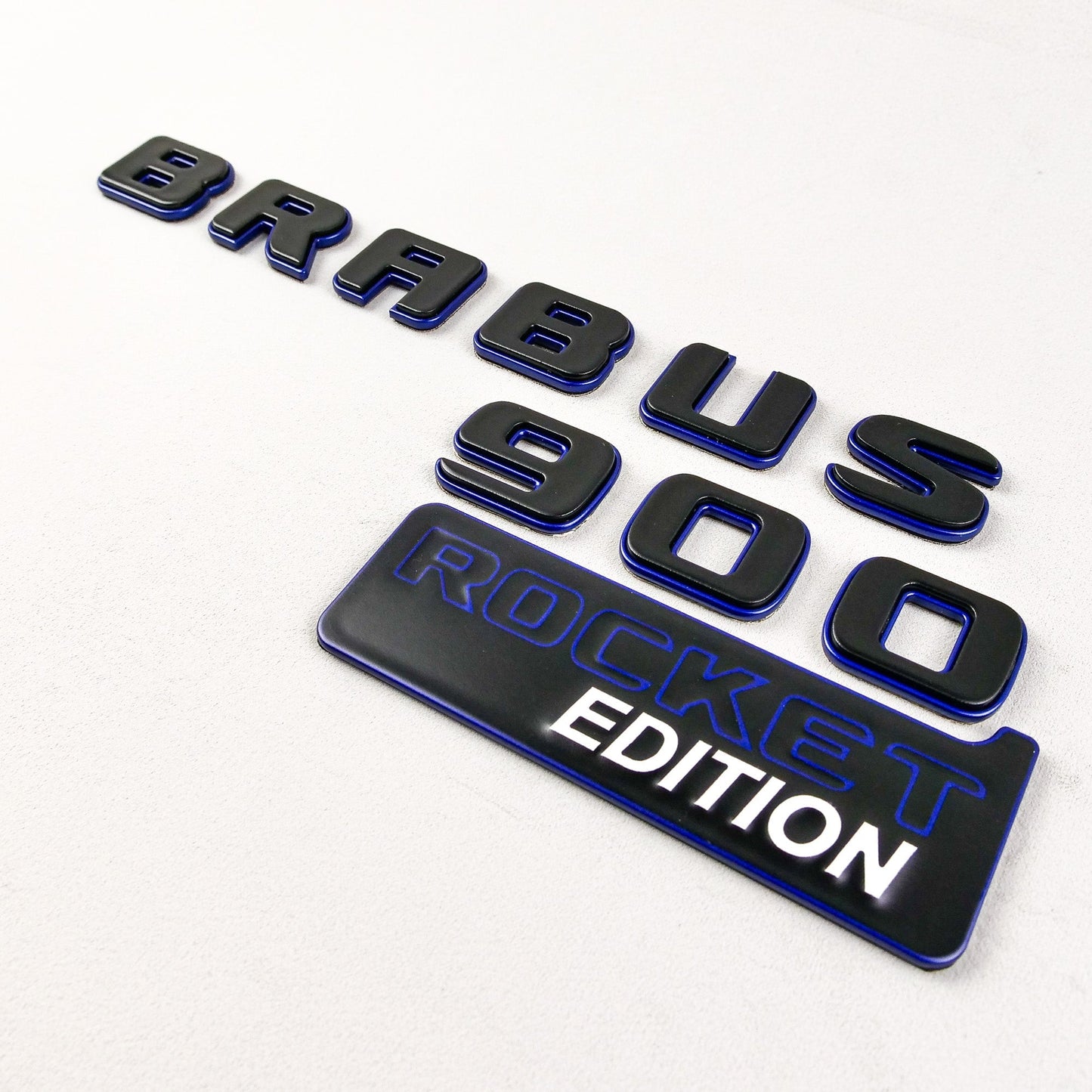 Metal Brabus 900 ROCKET edition blue emblems badges set for Mercedes-Benz G-Class W463A