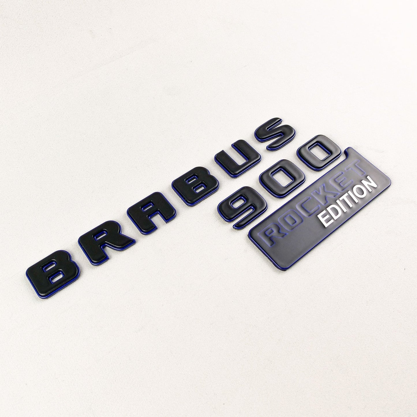 Metal Brabus 900 ROCKET edition blue emblems badges set for Mercedes-Benz G-Class W463A