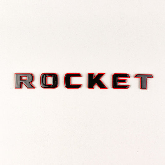 Metal Brabus ROCKET RED + BLACK emblem badge for Mercedes-Benz G-Class W463A W464