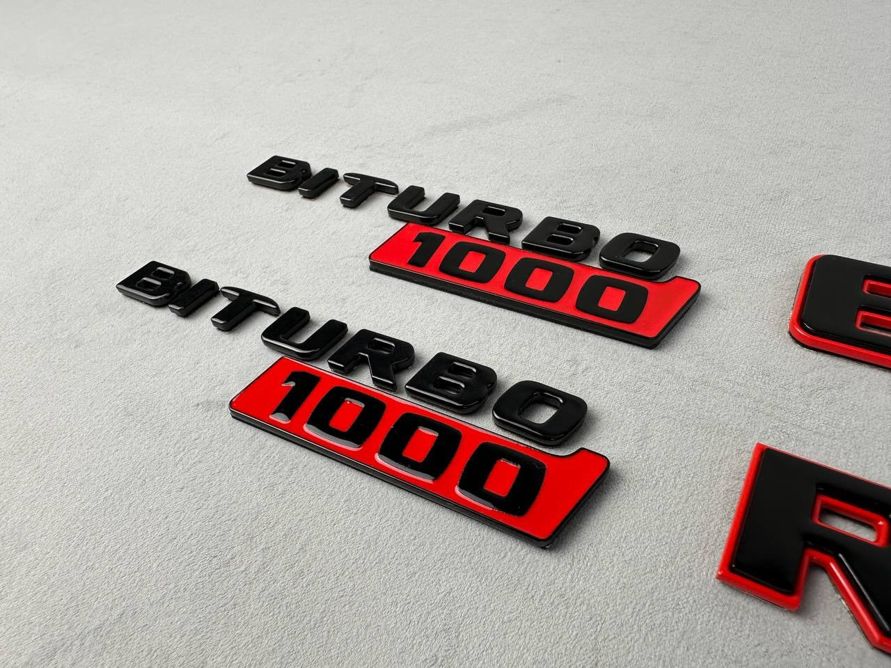 Metal Brabus Rocket 1000 "1 of 25" emblems 7 pcs set for Mercedes-Benz AMG GT 63 S E Performance