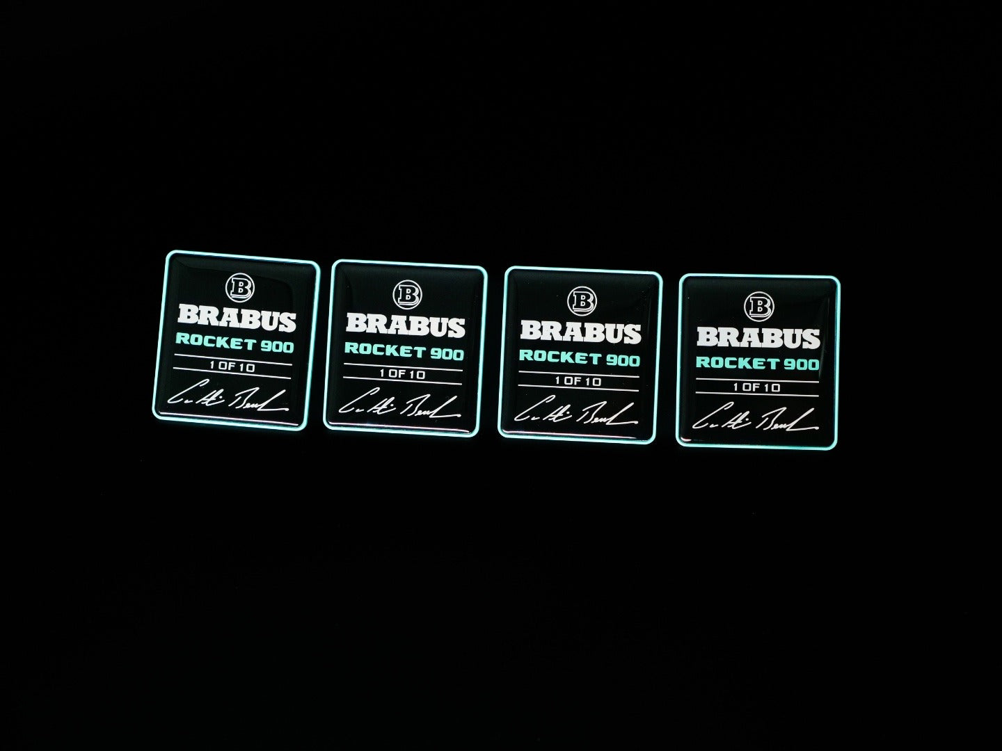 Metal Brabus Rocket G900 Tiffany blue seats emblem set for Mercedes-Benz W463A