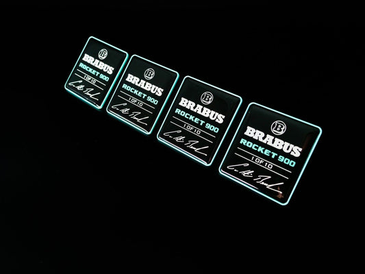 Metal Brabus Rocket G900 Tiffany blue seats emblem set for Mercedes-Benz W463A