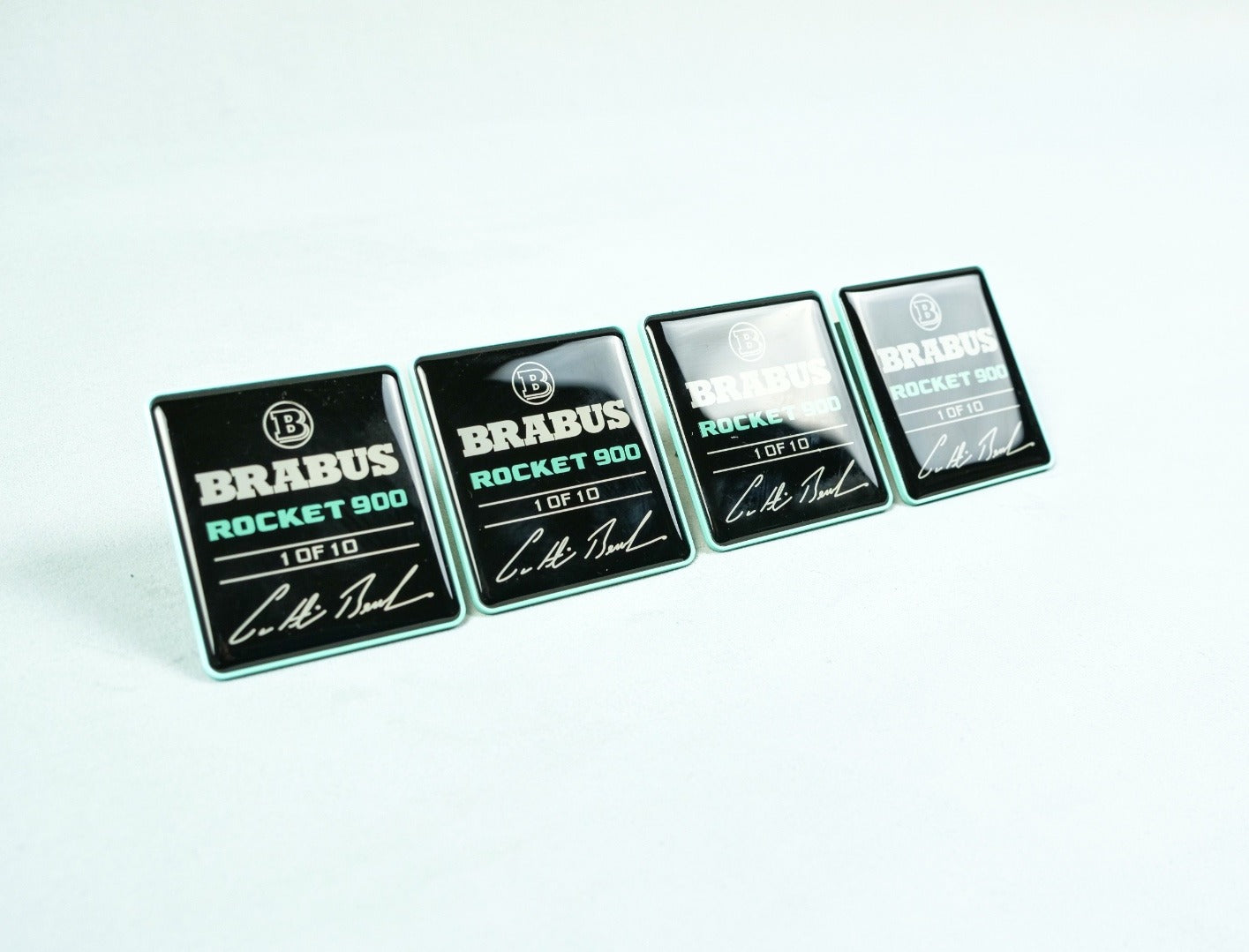 Metal Brabus Rocket G900 Tiffany blue seats emblem set for Mercedes-Benz W463A