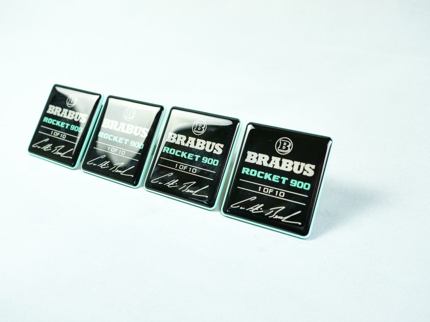 Metal Brabus Rocket G900 Tiffany blue seats emblem set for Mercedes-Benz W463A