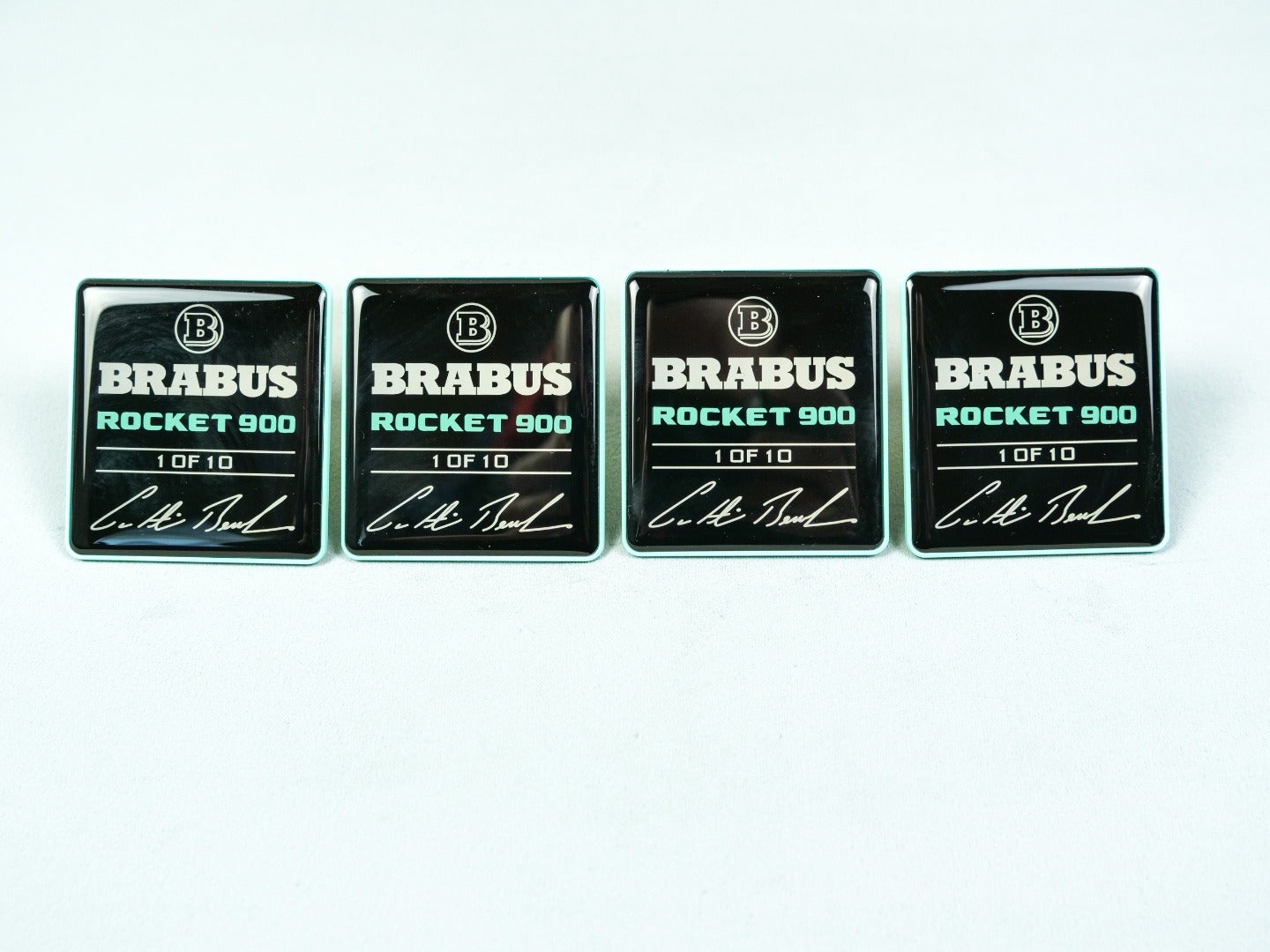 Metal Brabus Rocket G900 Tiffany blue seats emblem set for Mercedes-Benz W463A