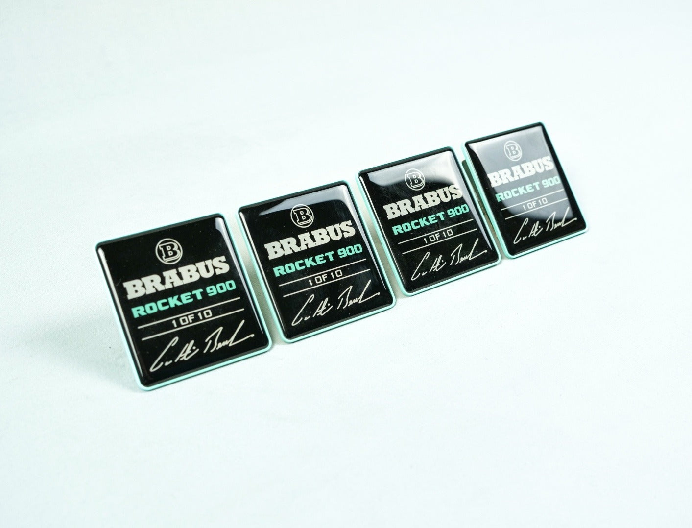 Metal Brabus Rocket G900 Tiffany blue seats emblem set for Mercedes-Benz W463A