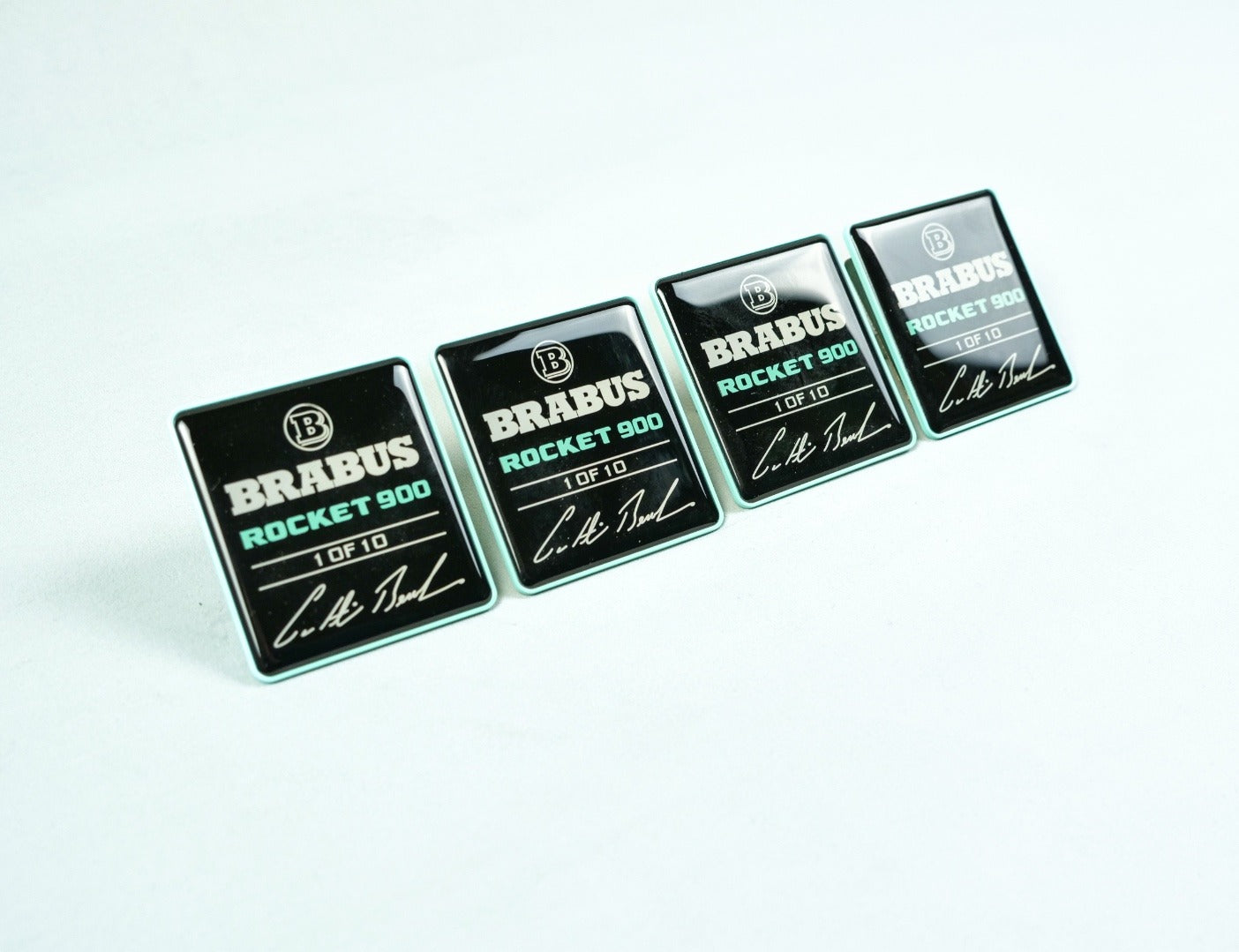 Metal Brabus Rocket G900 Tiffany blue seats emblem set for Mercedes-Benz W463A
